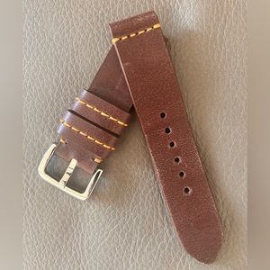 Shinola Buckle on Handmade Watch Band Strap 22mm for Canfield Sport Worn Once